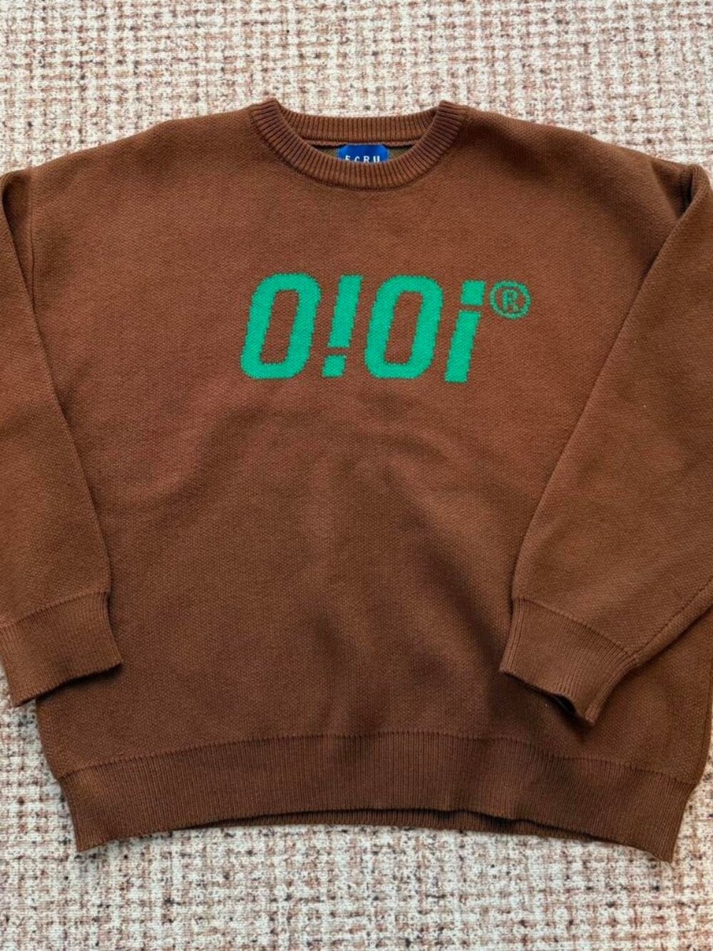 OiOi Korean Vintage Brown Yellow crewneck sweater Size L